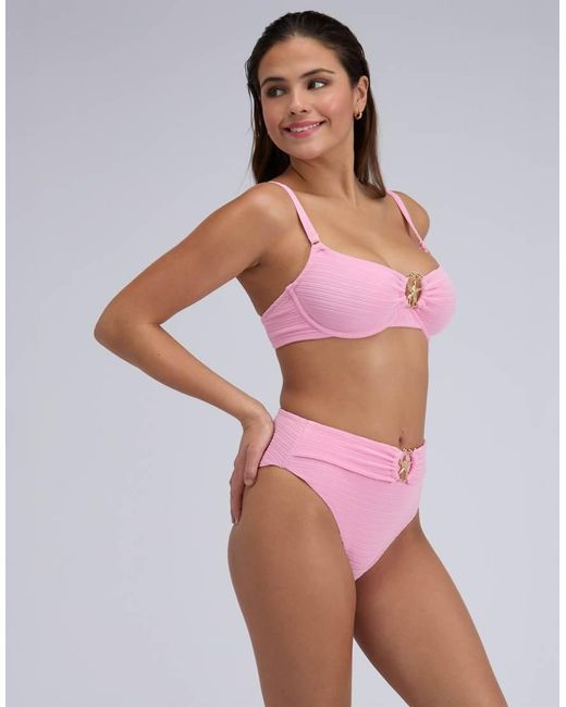 Boux Avenue Pink Mirada High Waisted Bikini Bottoms With Starfish Hardware