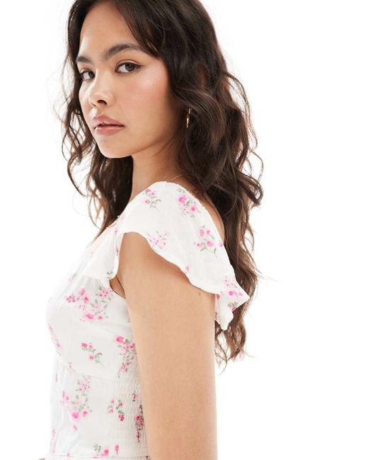 Hollister White Strapless Mini Dress