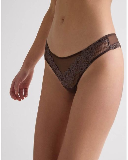 Intimissimi Brown Pretty Flowers Brazilian Briefs