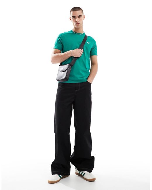 Fred Perry – es ringer-t-shirt in Green für Herren