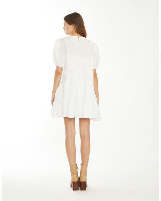 Glamorous White Smock Mini Dress