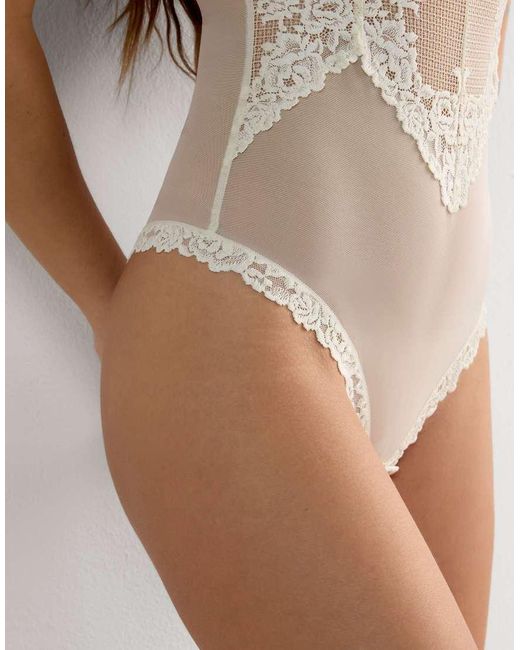 Intimissimi Natural Pretty Flowers Lace And Tulle Body