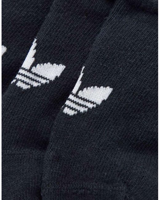 Adidas Originals Blue Adicolor Trefoil 3 Pack Liner Socks