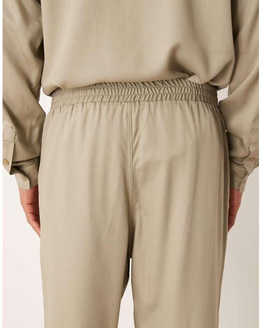 Pantalones Marrones De Corte Tapered De (Parte De Un Conjunto) ASOS de hombre de color Natural
