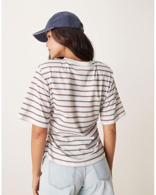 ASOS Multicolor Cinched Side T Shirt With Shoulder Pads