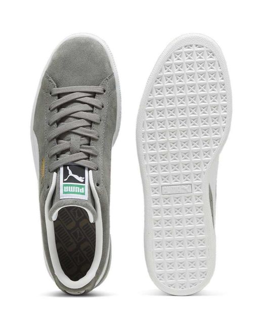 PUMA Gray Suede Classic Trainers
