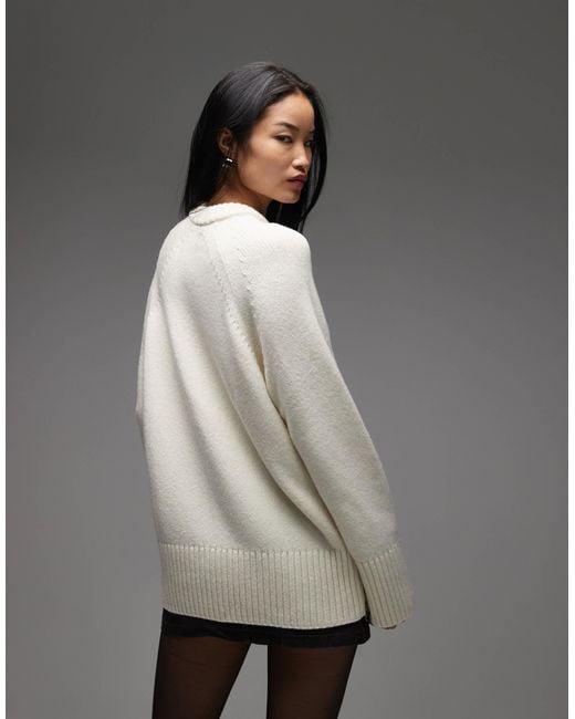 ARKET Gray Wool Jumper With Raglan Sleeves