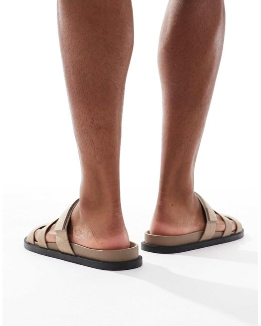 SEQWL Brown Sandals With Straps for men