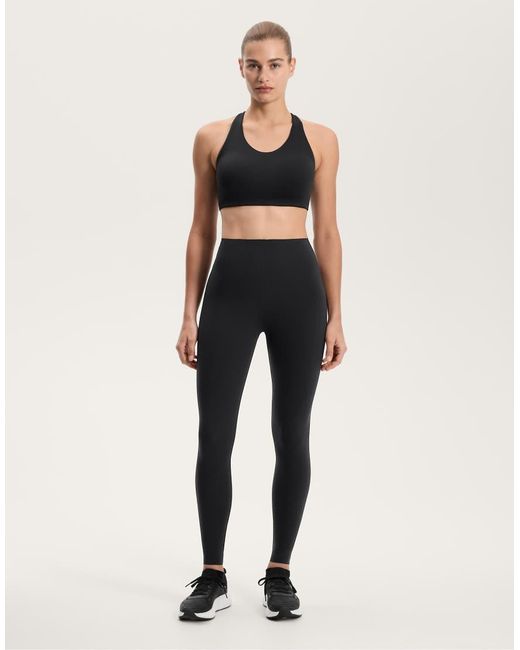 Oysho Black Compressive Core Control Ankle-length leggings