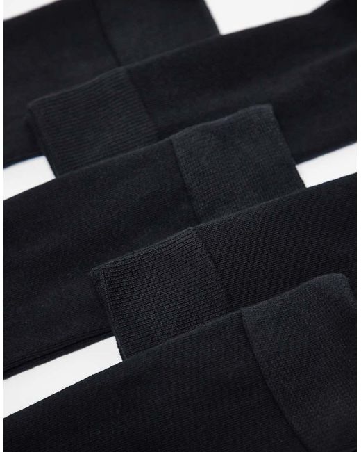 New Look Black Multi-Pack Ribbed Socks for men