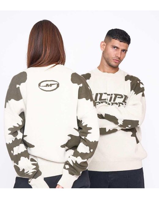 Sudadera Blanco Cisne Extragrande De Punto Urban De -Neutro Multiply Apparel de color Natural