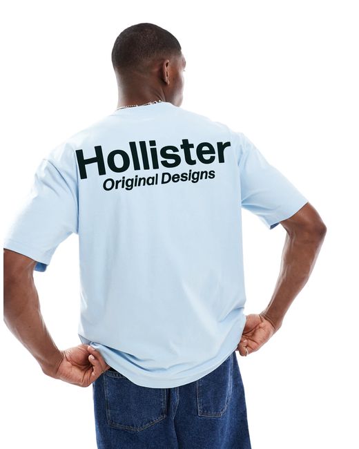 T-shirt technique coupe carrée à logo au dos - pâle Hollister pour homme en coloris Blue