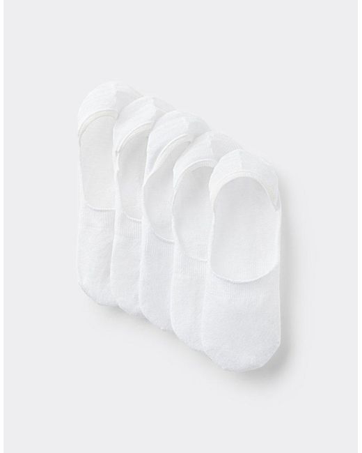 Tezenis White 5 Pairs Of Cotton Shoe Liners