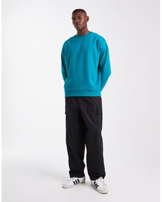 ASOS – essential – relaxed-fit-sweatshirt in Blue für Herren