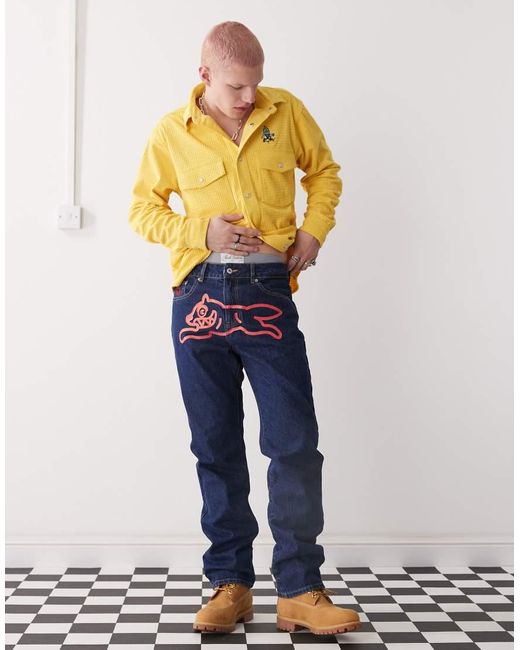 Vaqueros Azul Añil Running Dog De -Azul Marino ICECREAM de hombre de color Blue