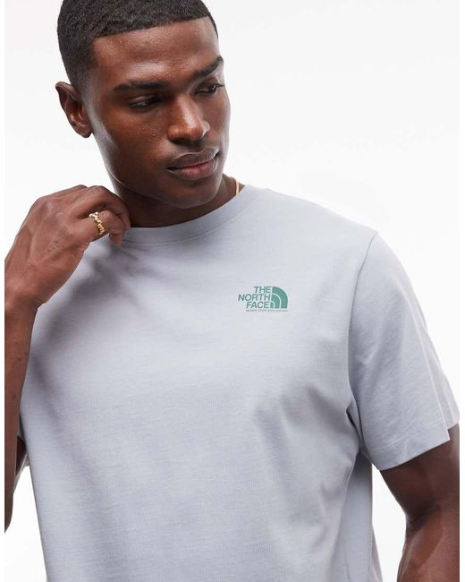 The North Face Blue Mountain Scribble Back Print T-shirt for men