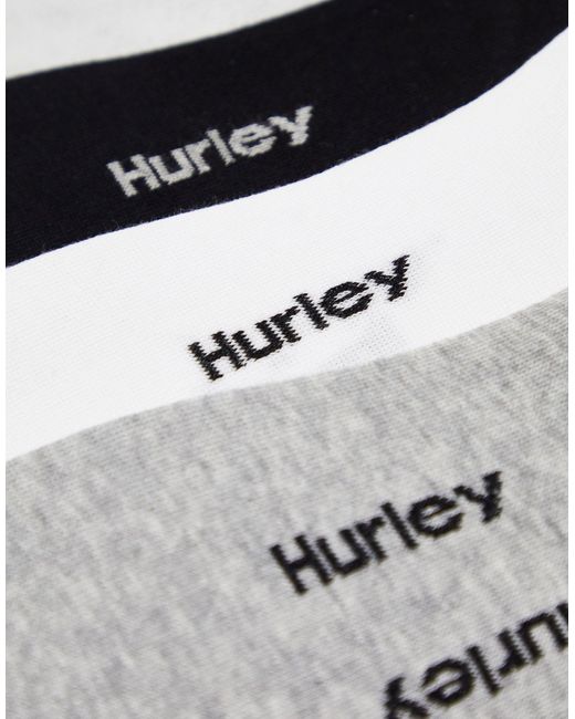 One and only - confezione da 3 paia di fantasmini di Hurley in White da Uomo