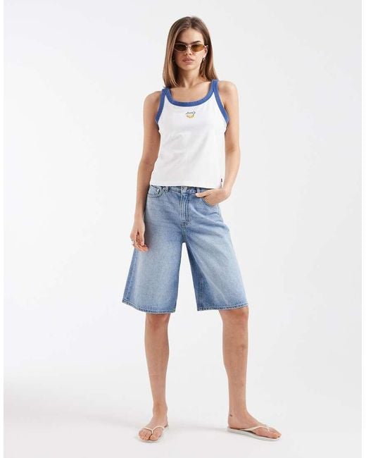 Levi's White Lemon Graphic Ribbed Racer Vest