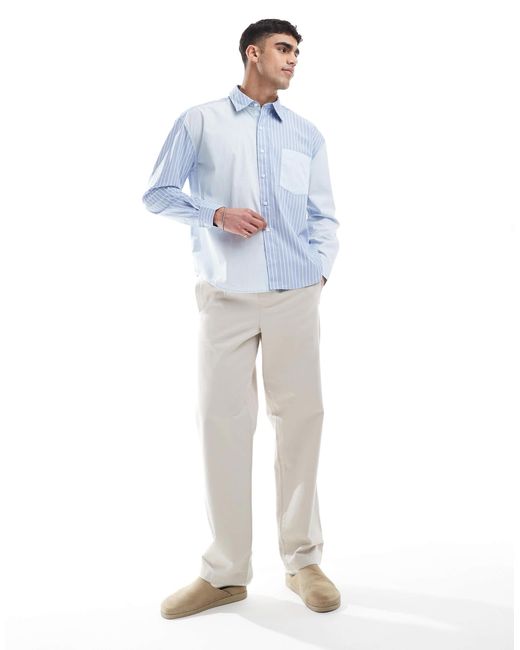 Only & Sons – langärmliges relaxed-fit-hemd in Blue für Herren