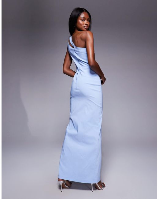 Vesper Blue – maxikleid aus bengaline