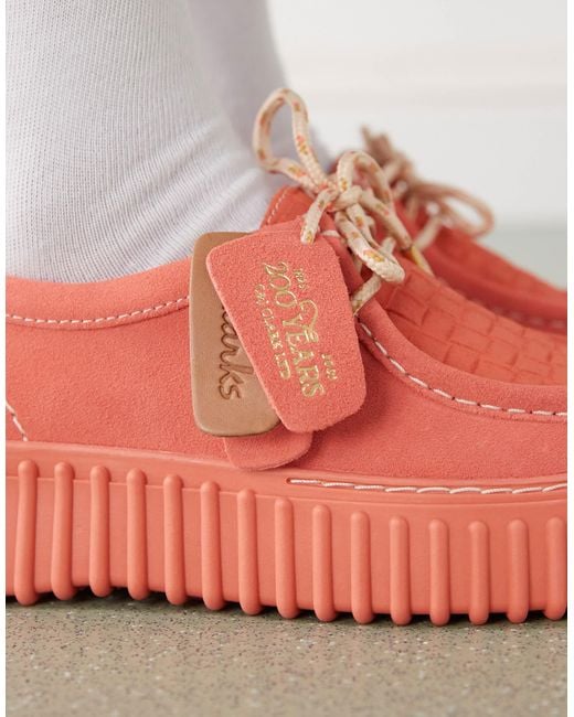 Clarks Orange – torhill bee – schuhe aus wildleder