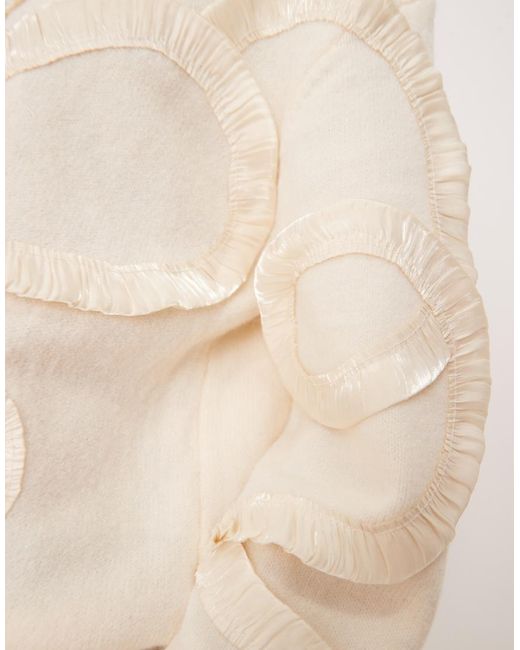 Lovedrobe Natural Satin Squiggle Applique Jumper