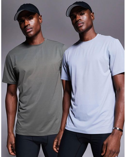 4505 Gray Icon Training T-shirt With Quick Dry 2 Pack for men