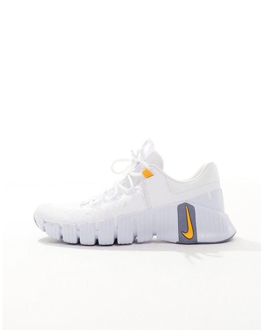 Nike White Free Metcon 5 Sneakers for men