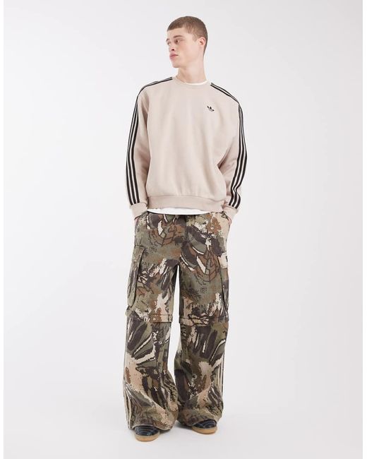 Adidas Originals Natural Three Stripe Sweatshirt