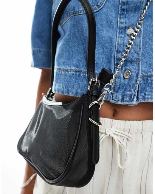 Borsetta Nera A Rete di Stradivarius in White