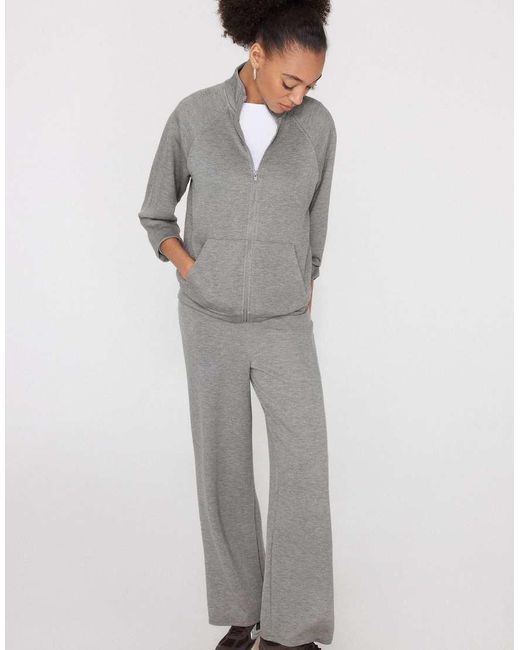 Tezenis Gray Soft Touch Palazzo Trousers