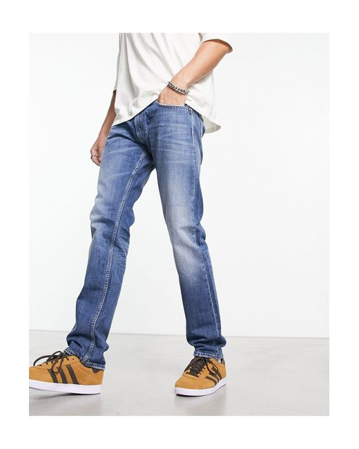 Replay Jeans Met Rechte Pijpen in het Blauw voor heren | Lyst NL