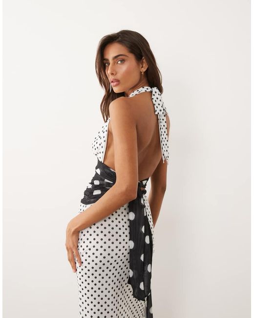 Murci White Mesh Halterneck Backless Hammock Top