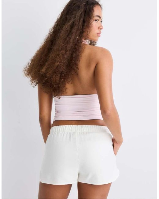 Stradivarius White Rustic Shorts