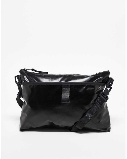 Rains Black Sibu Musette Waterproof Durable Crossbody Bag