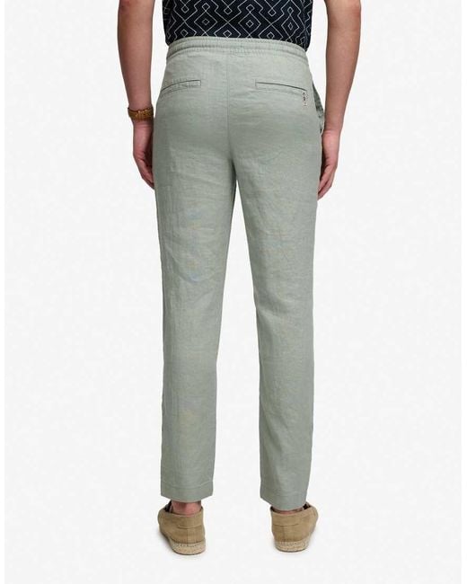 Superdry Gray Merchant Linen Pants for men