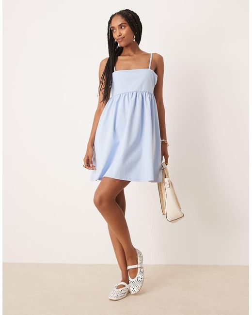 ASOS Blue Cami Baby Doll Mini Dress
