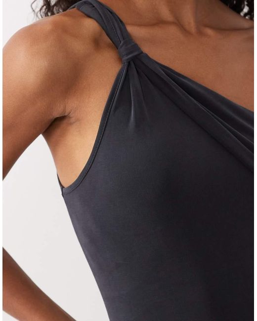 Motel Blue Rosamel Cupro One Shoulder Mini Dress