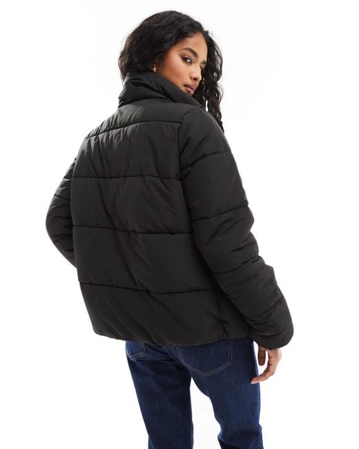 ONLY Black Funnel Neck Padded Jacket
