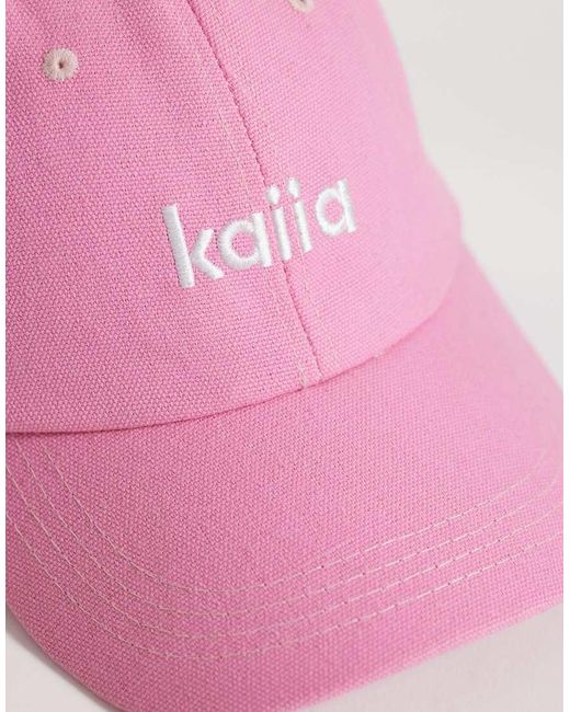 Kaiia Pink Embroidered Logo Cap