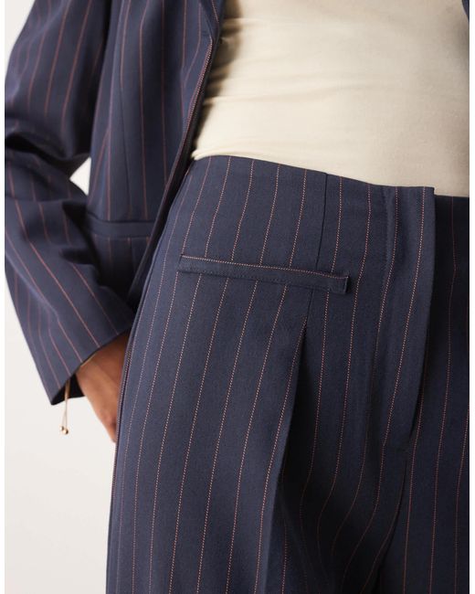 Miss Selfridge Blue Tailored High Waisted Trouser