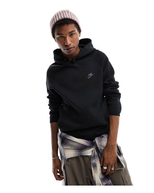 Sudadera negra con capucha tech Nike de hombre de color Black