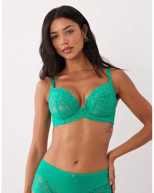 Ann Summers Green Fuller Bust Sexy Lace Non-padded Plunge Bra