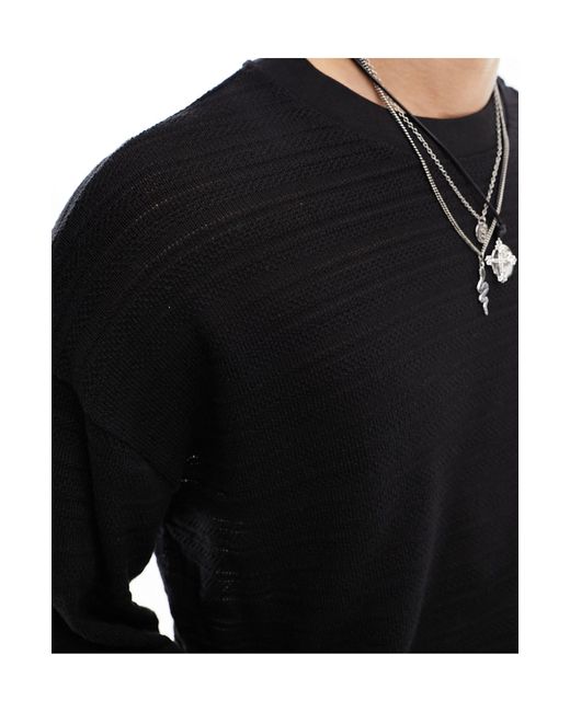 Drax - maglione lavorato di AllSaints in Black da Uomo
