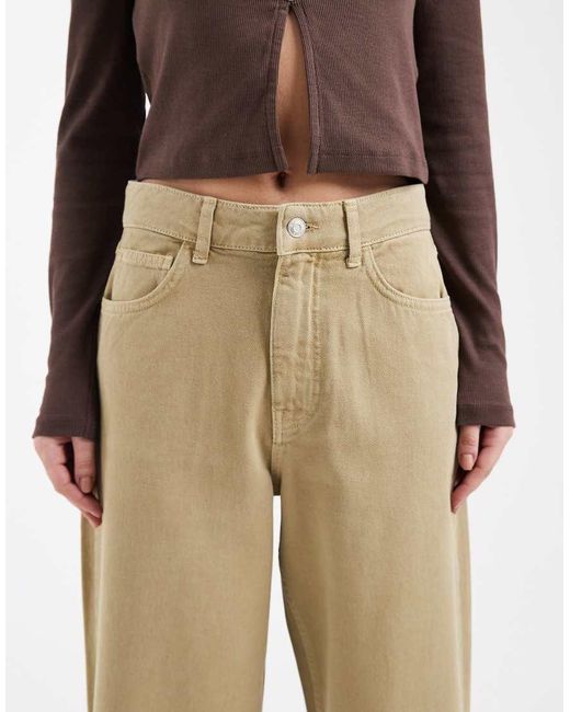 ASOS Natural Wide Leg Jean