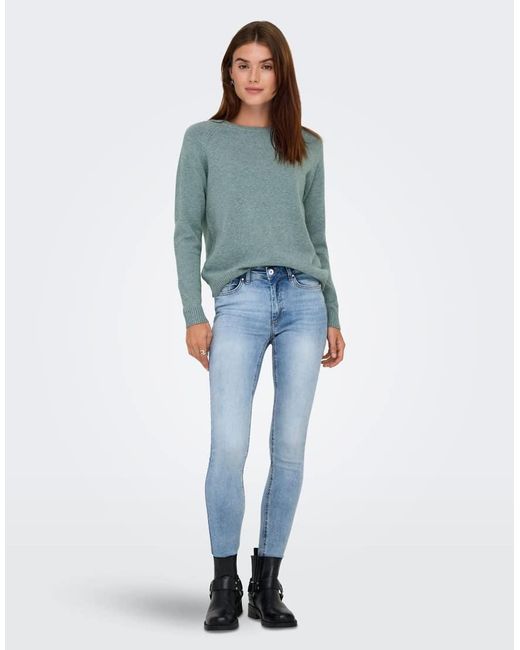 ONLY Blue Knitted Pullover