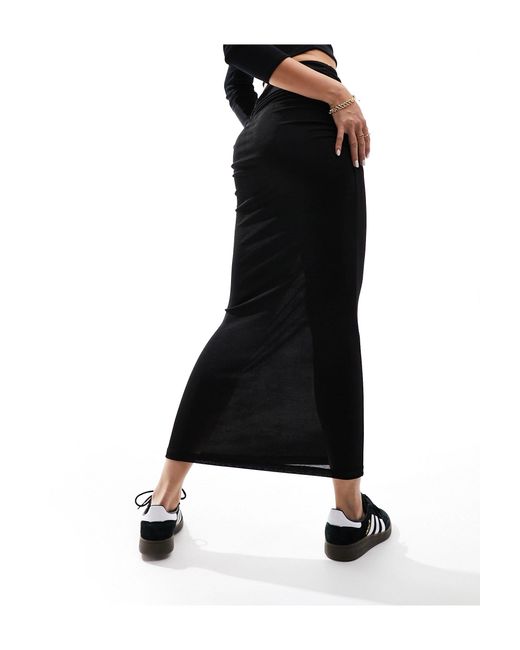 Falda larga negra ceñida Y.A.S de color Black