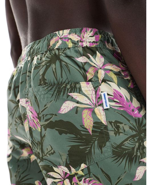 Jack & Jones Multicolor Swim Shorts With Floral Print for men