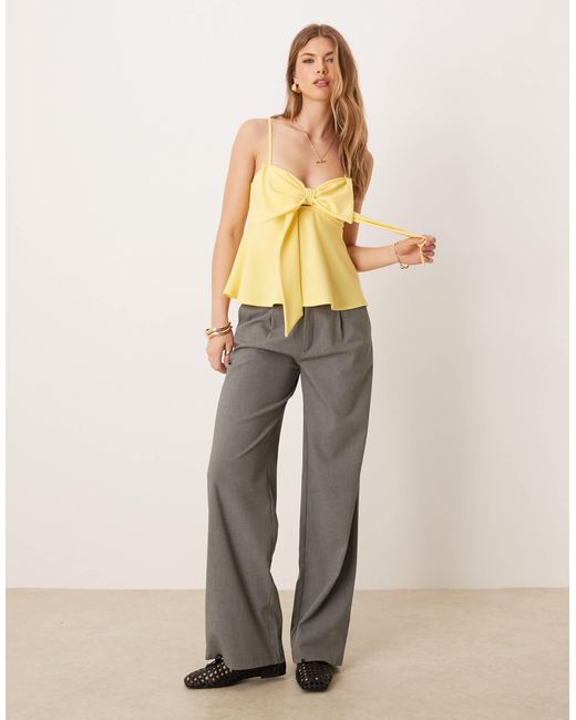 ASOS Yellow Large Bow Detail Cami