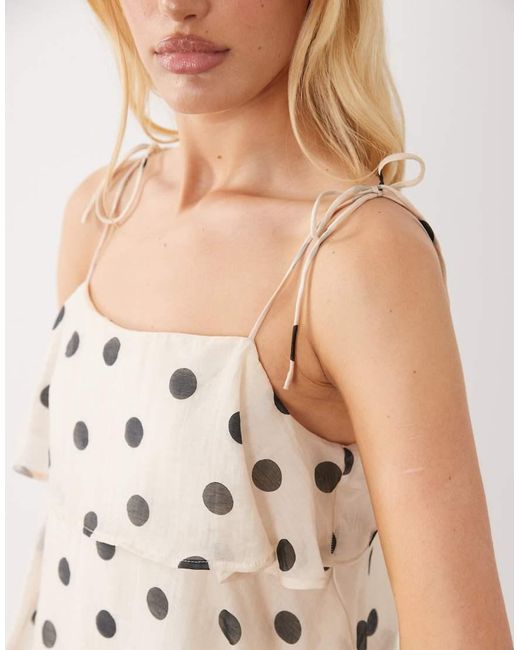Jdy Natural Tiered Mini Dress